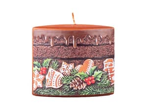 Svíčka elipsa 115x55x100 mm Perník vetvička