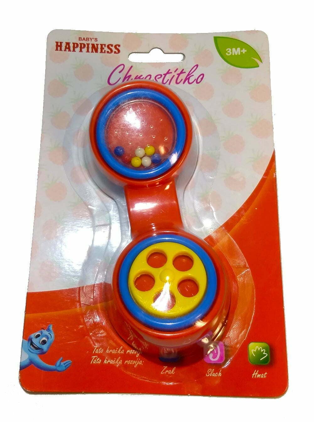 Chrastítko telefon 13cm Baby's Happiness 3m+ karta