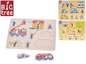 Vkládačka dřevěná 2-Play 30x22,5cm záchranné složky 3druhy 12m+