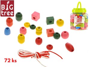 Korálky dřevěné 2-Play 72ks v dóze