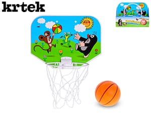 Krtek basketbalový koš 33x25 cm s míčem 9 cm v krabičce