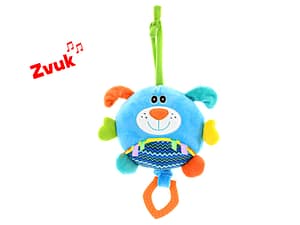 Pes plyšový s hracím strojkem 0m+