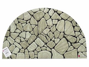 Rohož 75x45 cm Půlkruh kámen
