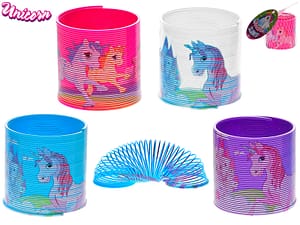 Unicorn spirála jednorožci 6,2x6cm 4barvy v síťce