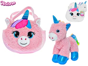 Unicorn jednorožec plyšový 20cm v kabelce 2barvy 0m+