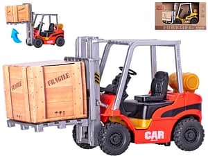 Vysokozdvižný vozík kovový 14,5cm zpětný chod 2barvy v krabičce