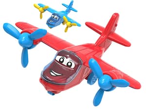 Letadlo veselé 24 cm volný chod 2 barvy 24m+