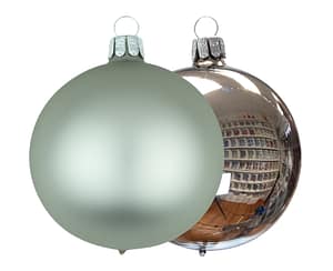 Vánoční ozdoby koule 71120192-3/12ks 9w3+9w4 šedé