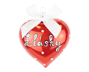 Vánoční ozdoby srdce Z lásky" 36279025/vzor-556 1 ks"
