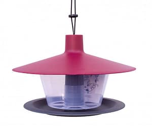 Krmítko pro venkovní ptactvo Finch - vínová + tm. antracit