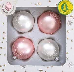 Vánoční ozdoby koule 11249K51-7-ASS104+664 4 ks