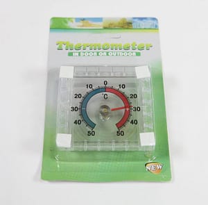 teploměr okenní 75x75mm, -50°+50°C,samol.