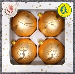 Vánoční ozdoby koule 1124H550-8-204 4 ks