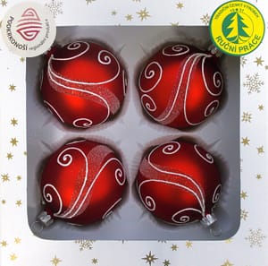 Vánoční ozdoby koule 1124H514-7-554 4 ks