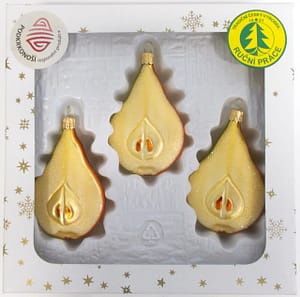 Vánoční ozdoby forma hrušky 32245463-vzor-244 3 ks
