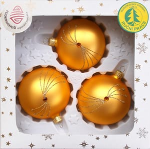 Vánoční ozdoby koule 16249151-8-204+9221 3 ks