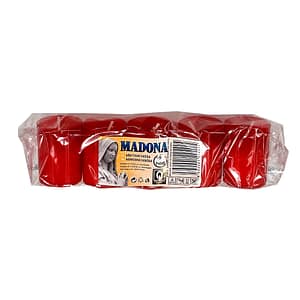Hřbitovní svíčka Madona 5ks červená 9 hodin