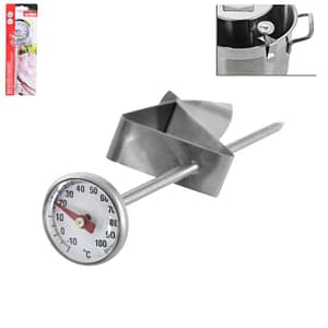 teploměr tyčkový s klipem, zavař. 14cm ( -10°+100°C) se závěsem