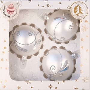 Vánoční ozdoby koule 11249H80-8-104+9022 3 ks