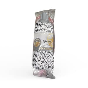 Náhradní hlava mopu šedobílý 180 g 25 cm mikrovlákno s bavlnou hrubý závit