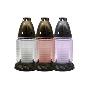 Sklo hřbitovní 17 cm vklad 30g 9h mix barev