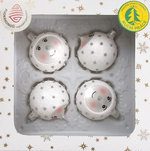 Vánoční ozdoby ježek 63245175-vzor-104 4 ks