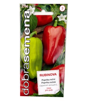 Dobrá semena Paprika zel, - Rubinova, pole 0,5g
