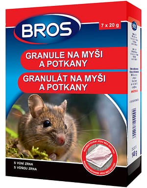 Bros - granule na myši a potkany 140 g