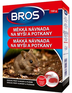 Bros - měkká nástraha na myši, krysy a potkany 150 g