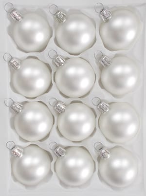 Vánoční ozdoby koule 11240000-5-104 12 ks stříbrné mat