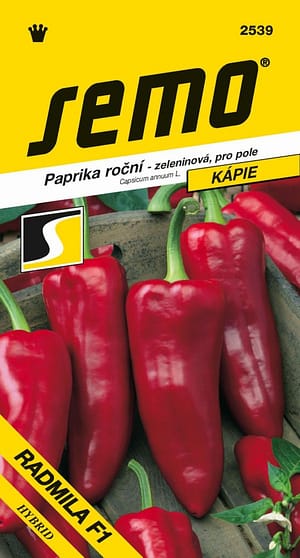 Paprika zel. sladká F1 - Radmila F1 rychl,pole pravá kápie 15s