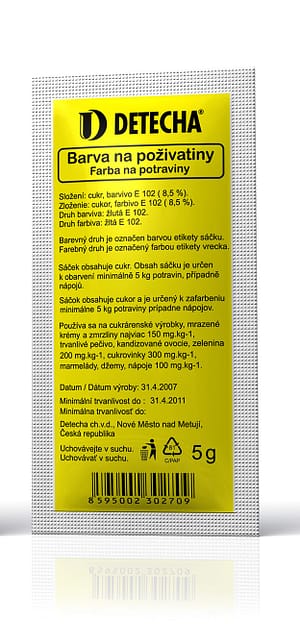 Barva do poživatin žlutá