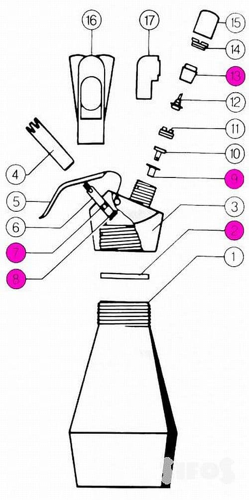 ND-sada těsnění šlehač.lahev KOVOČAS
