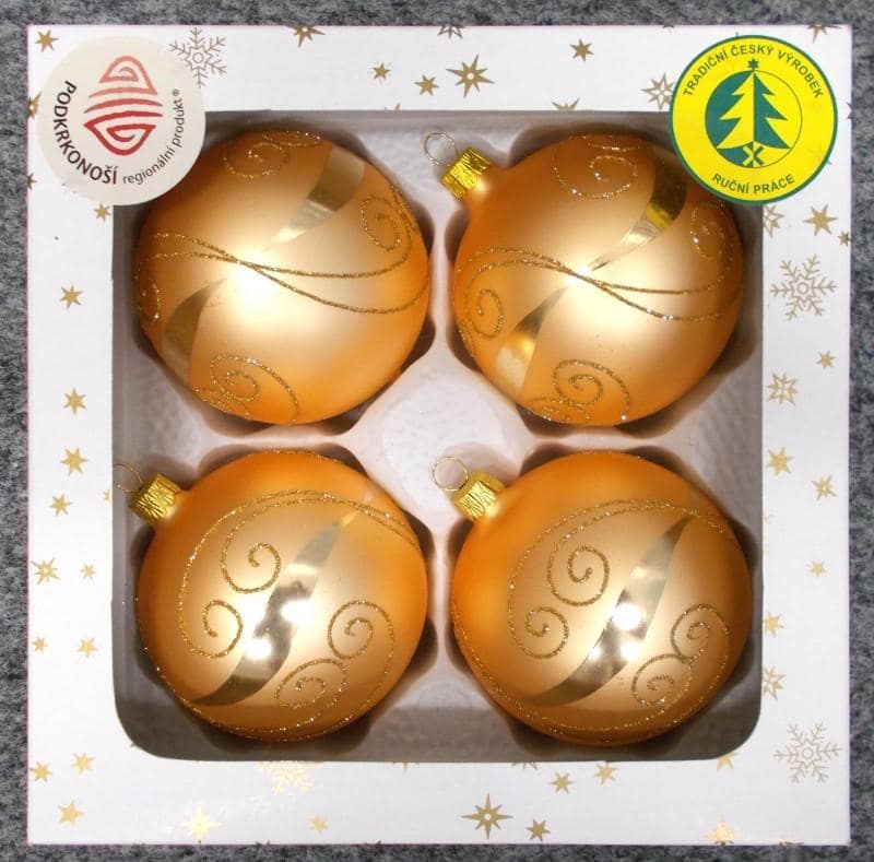 Vánoční ozdoby koule 1124H550-8-204 4 ks