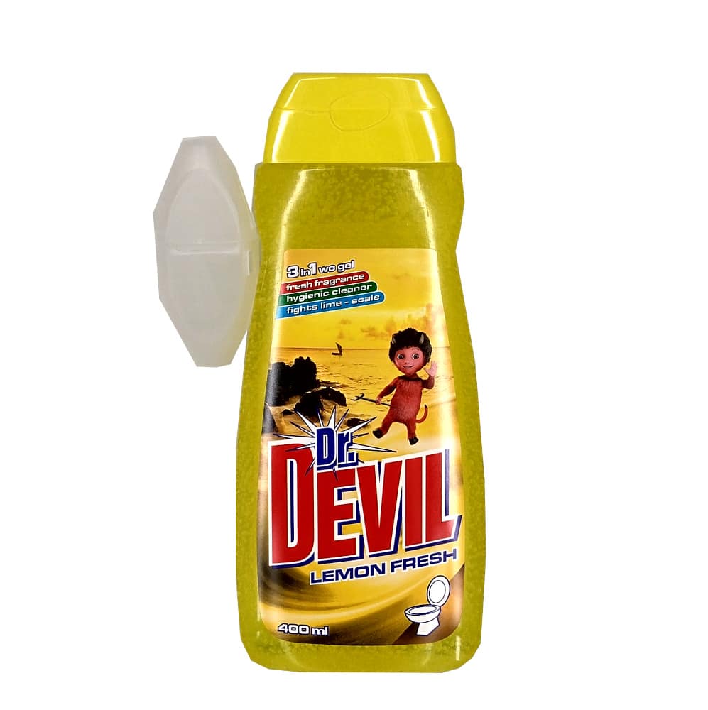 WC náplň Dr.Devil 3v1 + koš Lemon 400 ml